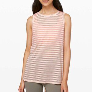 Lululemon Striped Meet Halfway Tank in Butter Pink